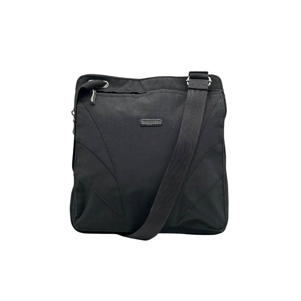 Baggallini Gray Nylon North South Crossbody